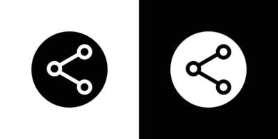 share icon Flat fill set collection vector