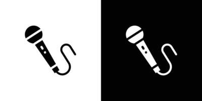 Microphone icon Flat fill set collection vector