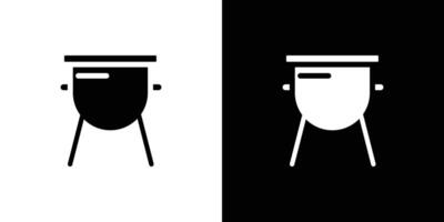 brazier icon Flat fill set collection vector