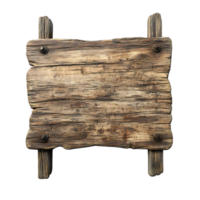 Rustic Wooden Sign with Transparent Background - Perfect for Mockups, Design Projects, and More png