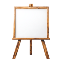 Blank Canvas on Wooden Easel with Transparent Background for Art and Design Projects png