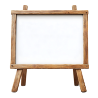 Wooden Easel with a Blank Canvas for Your Message, Ready to Display Your Ideas on a Transparent Background png