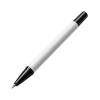 White Pen with Black Ink and Transparent Background, a Simple and Elegant Writing Instrument. png