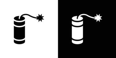 dynamite icon Flat fill set collection vector