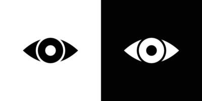 Eye icon Flat fill set collection vector