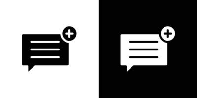 Add chat icon Flat fill set collection vector