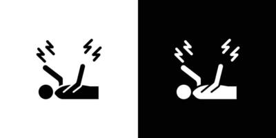 Epilepsy icon Flat fill set collection vector