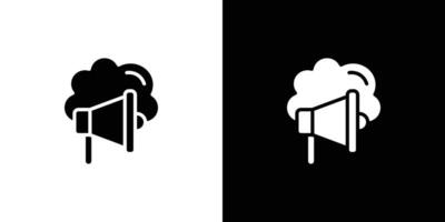Cloud Marketing icon Flat fill set collection vector