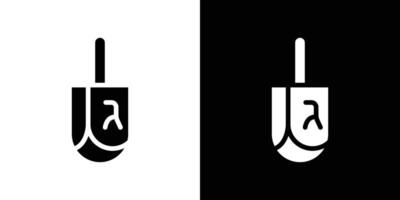 dreidel icon Flat fill set collection vector