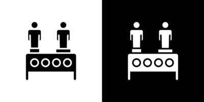 Assembly line icon Flat fill set collection vector