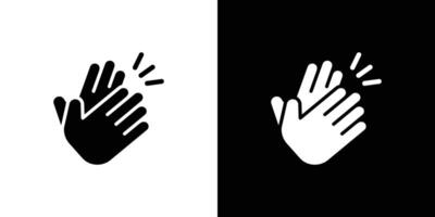 Clapping hand icon Flat fill set collection vector
