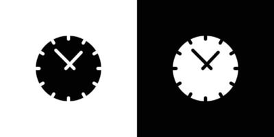 Clock icon Flat fill set collection vector