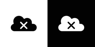 cloud sync disable icon Flat fill set collection vector