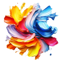 Abstract Swirling Colors Explode on a Transparent Background, Creating a Vivid and Dynamic Artwork. png