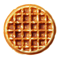 A Single Golden Waffle with a Transparent Background, Ideal for Delicious Breakfast Compositions png