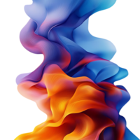 Abstract Waves of Color Swirling and Dancing with a Transparent Background png
