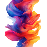 Abstract Swirling Colors Create a Dynamic, Artistic Composition with a Transparent Background png