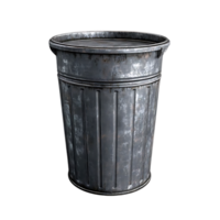 Rusty Metal Trash Can with Transparent Background, A Classic Image of a Trash Can for Your Design Needs png