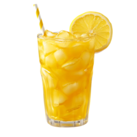 Refreshing Iced Tea with Lemon and Ice, A Perfect Summer Drink with a Transparent Background png