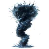 A Powerful Tornado Swirls and Rages on a Transparent Background, Displaying the Fury of Nature png