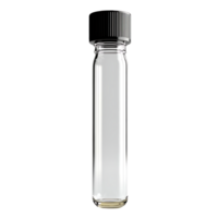 Empty Glass Bottle with Black Screw Cap, Mockup for Transparent Background png