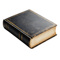 An Antique Leather-Bound Book with a Transparent Background, a Classic Tome for Collectors png