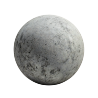 A Gray, Cratered Moon with a Transparent Background - Isolated, Realistic, 3D Model, Space Object, Celestial Body png
