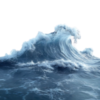 Powerful Ocean Wave Crashing with Transparent Background png