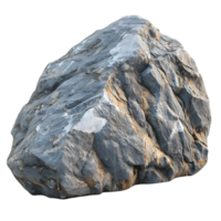Large Grey Rock with Transparent Background - Isolated Natural Stone Texture for 3D Design png