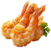 Crispy Fried Shrimp with Transparent Background, a Delectable Appetizer for Any Occasion png