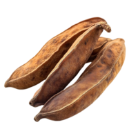 Three Carob Pods on a Transparent Background, Ready for Use in Your Next Design Project png