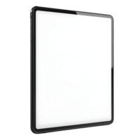 Black Tablet with a Transparent Background, Isolated on White, Mockup for App Display, Design Element, Modern Technology, Tablet Mockup, Isolated Tablet, Empty Screen, Digital Device,  White Background, 3D Rendering, Technology Mockup png