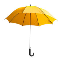 A Bright Yellow Umbrella Opens Against a Transparent Background, Protecting From the Rain with a Classic Design png