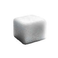 White Sugar Cube with Transparent Background, A Single Sugar Cube on Black Background png