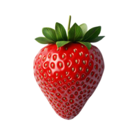 A Single, Ripe Strawberry with a Transparent Background png