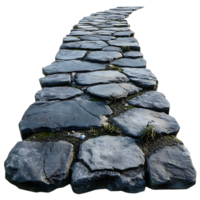 Cobblestone Path Winding Through Time with a Transparent Background png