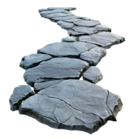 Stone Path with Transparent Background, Winding Through Nature with a Mystical Vibe png