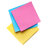 Stack of Colorful Sticky Notes with a Transparent Background png