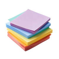 Stack of Colorful Sticky Notes with Transparent Background png