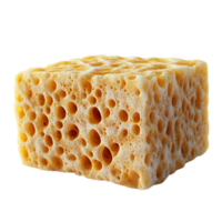 A Close-Up View of a Yellow Sponge with a Transparent Background png