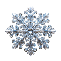 A Delicate Snowflake with a Transparent Background, an Intricate and Detailed Crystal Formation on a Black Background png