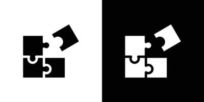 Puzzle icon Flat fill set collection vector