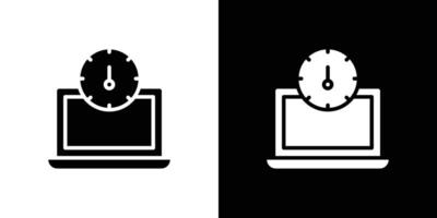Network speed test icon Flat fill set collection vector