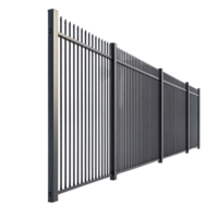 Aluminum Fence with Transparent Background, Perfect for Privacy and Security, Durable Metal Construction, Easy Installation, Available in Various Heights, Modern Design, Sleek and Stylish png