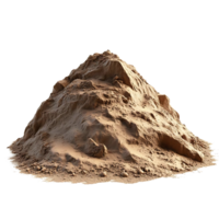 Sand Pile with Transparent Background, Isolated Heap of Sand for Design and 3D Rendering png