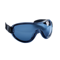 Protective Goggles with Transparent Background, Secure Fit and Blue Lens for Safety and Style png