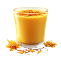 Golden Milk with Saffron, a Delicious and Healthy Drink with a Transparent Background png
