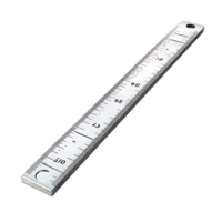 Metal Ruler with Transparent Background, Measuring Tool with Clear Background, Precise Measurement Tool with Transparent Background,  Silver Metal Ruler with Transparent Background, Straight Edge with Transparent Background, Measuring Device with Transpar png