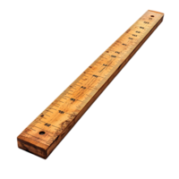 Vintage Wooden Ruler with Transparent Background, Measuring Tool for Crafts and Projects png