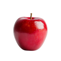 A Shiny Red Apple Isolated on a Transparent Background, Perfect for Digital Design Projects png